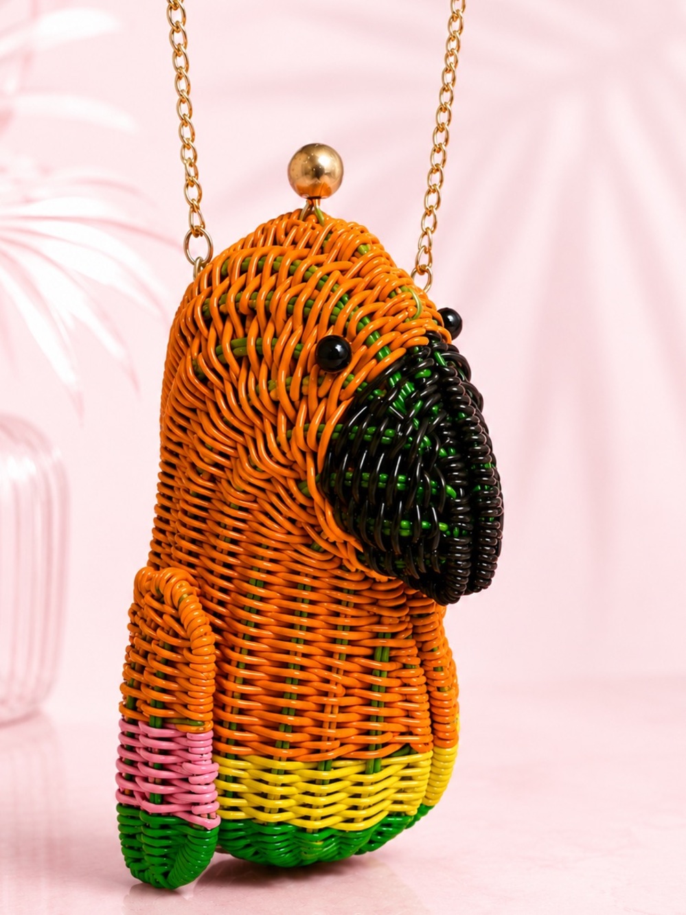 Tommy Bahama wicker bag Parrot bird rattan bag resort vacation bag